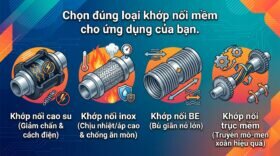 Chọn đúng loại khớp nối mềm cho ứng dụng của bạn.