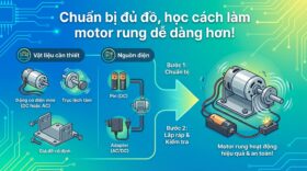 Chuẩn bị đủ đồ, học cách làm motor rung dễ dàng hơn!