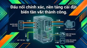 Đấu nối chính xác, nền tảng cài đặt biến tần v&t thành công.