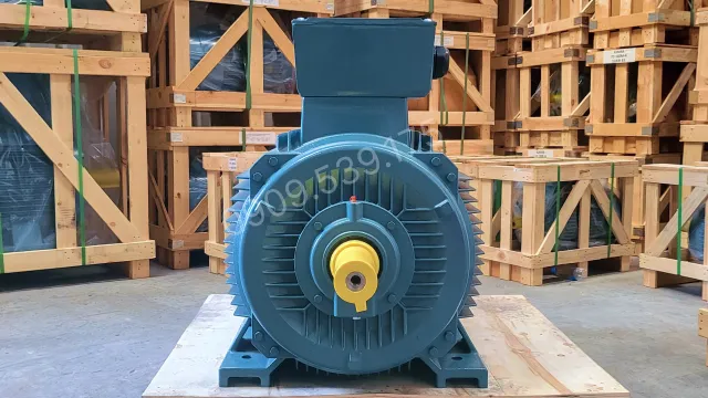 Cận cảnh mặt trước của động cơ điện 3 pha 220kW 300Hp