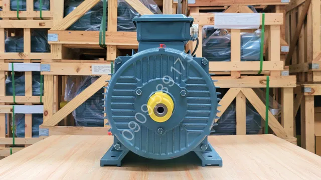Mặt trước động cơ điện có phanh 15kW 20Hp