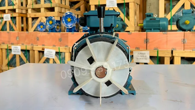 Hệ thống cánh quạt phía sau động cơ điện có phanh 3kW 4Hp