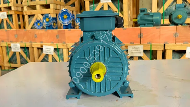 Mặt trước động cơ điện có phanh 3kW 4Hp