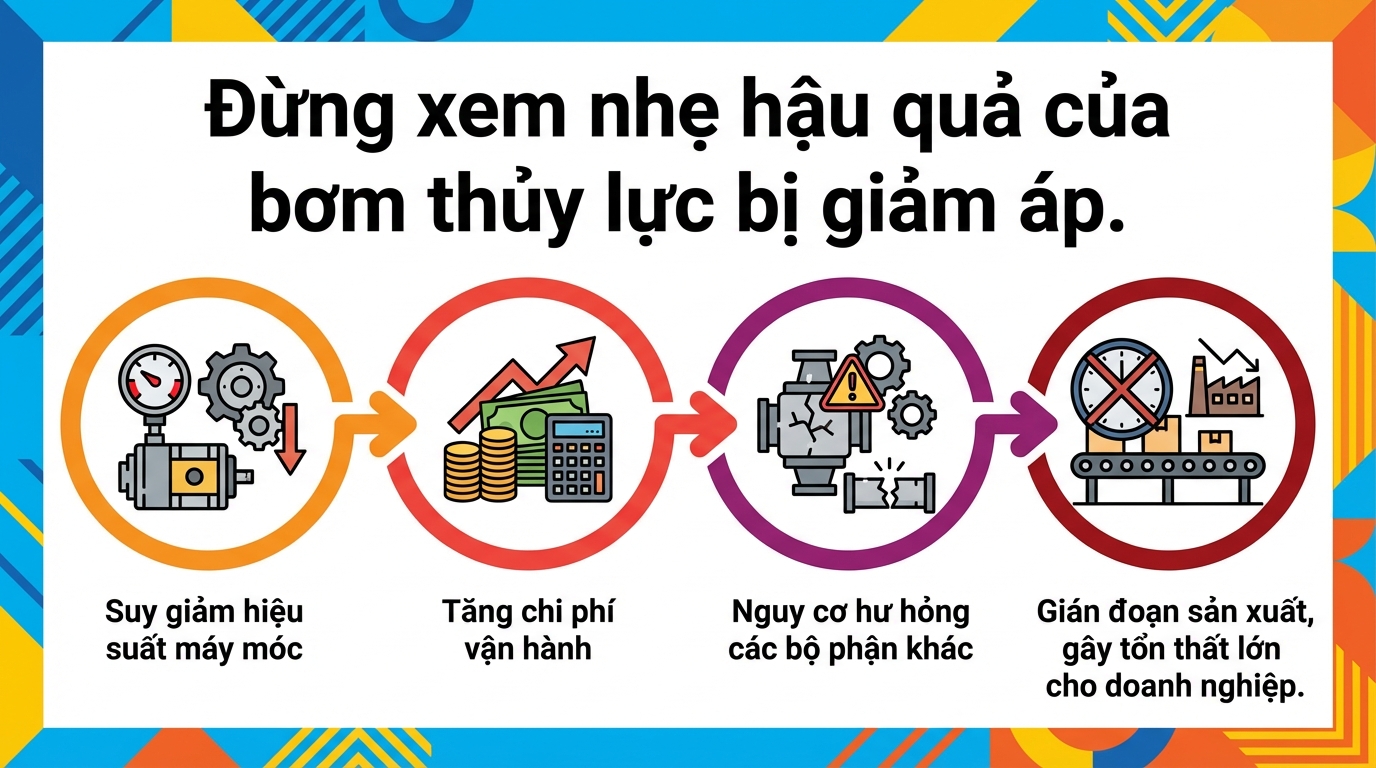 Đừng xem nhẹ hậu quả của bơm thủy lực bị giảm áp.