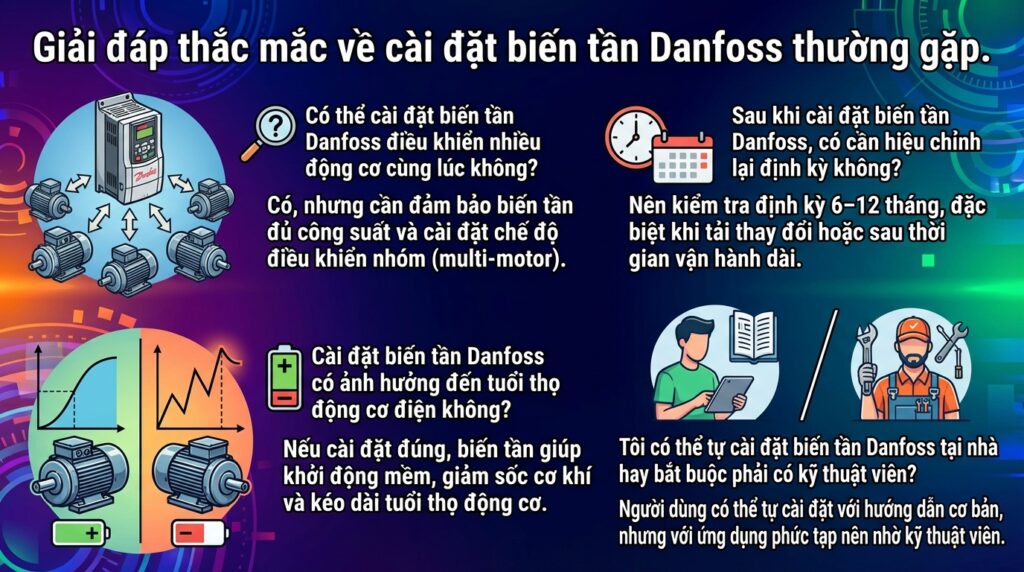 Giải đáp thắc mắc về cài đặt biến tần Danfoss thường gặp.