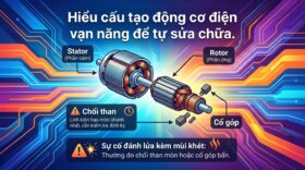 Hiểu cấu tạo động cơ điện vạn năng để tự sửa chữa.