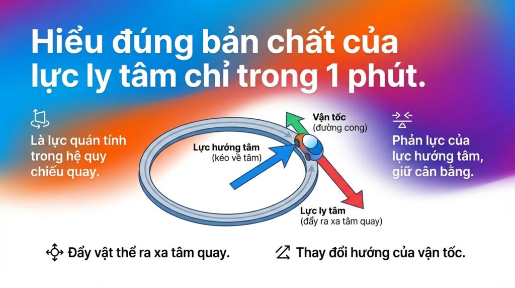 Hiểu đúng bản chất của lực ly tâm chỉ trong 1 phút.