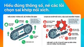 Hiểu đúng thông số, né các lỗi chọn sai khớp nối xích.
