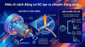 Hiểu rõ cách động cơ DC tạo ra chuyển động quay.