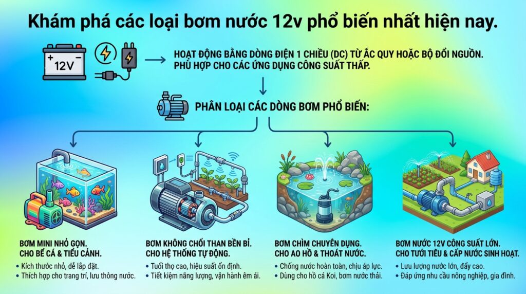 Khám phá các loại bơm nước 12v phổ biến nhất hiện nay.