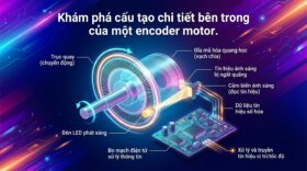 Khám phá cấu tạo chi tiết bên trong của một encoder motor.