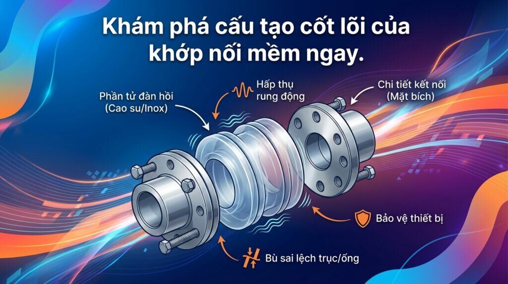 Khám phá cấu tạo cốt lõi của khớp nối mềm ngay.