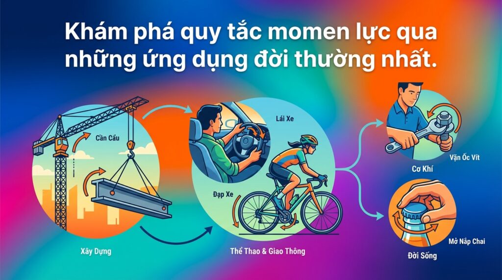 Khám phá quy tắc momen lực qua những ứng dụng đời thường nhất.