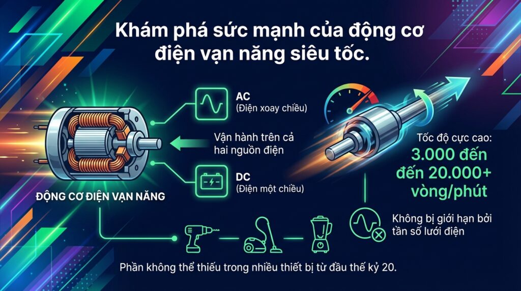 Khám phá sức mạnh của động cơ điện vạn năng siêu tốc.