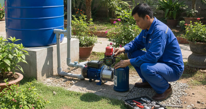 Các yếu tố then chốt khi lựa chọn và lắp đặt bình tích áp cho máy bơm nước tăng áp