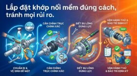 Lắp đặt khớp nối mềm đúng cách, tránh mọi rủi ro.