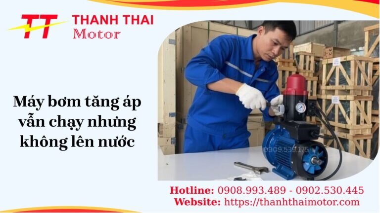 Máy bơm tăng áp vẫn chạy nhưng không lên nước
