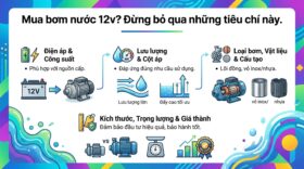 Mua bơm nước 12v? Đừng bỏ qua những tiêu chí này.