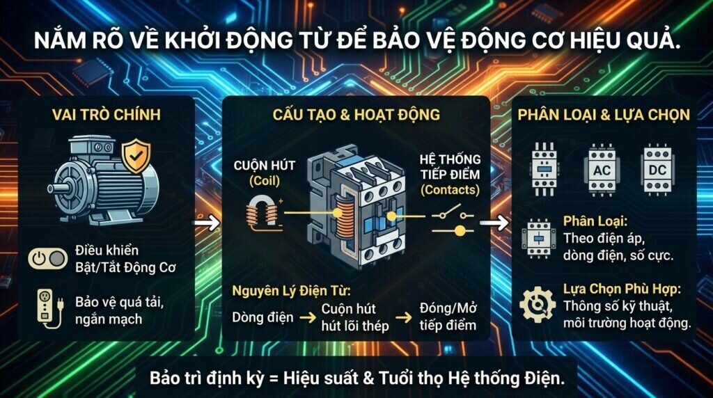 Nắm rõ về khởi động từ để bảo vệ động cơ hiệu quả.