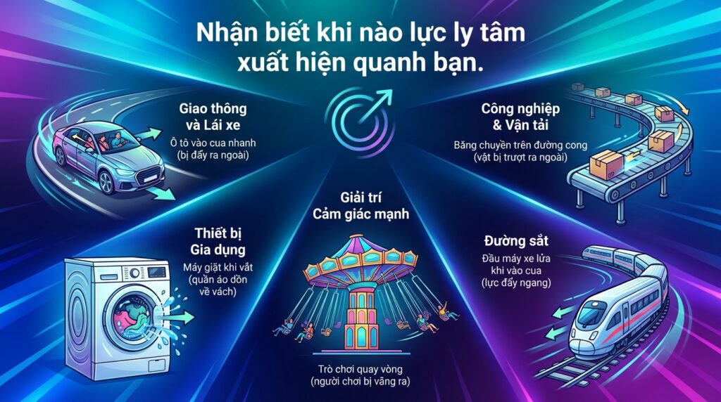 Nhận biết khi nào lực ly tâm xuất hiện quanh bạn.