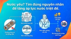 Nước yếu? Tìm đúng nguyên nhân để tăng áp lực nước triệt để.