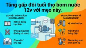 Tăng gấp đôi tuổi thọ bơm nước 12v với mẹo này.