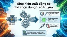 Tăng hiệu suất động cơ nhờ chọn đúng tỉ số truyền.