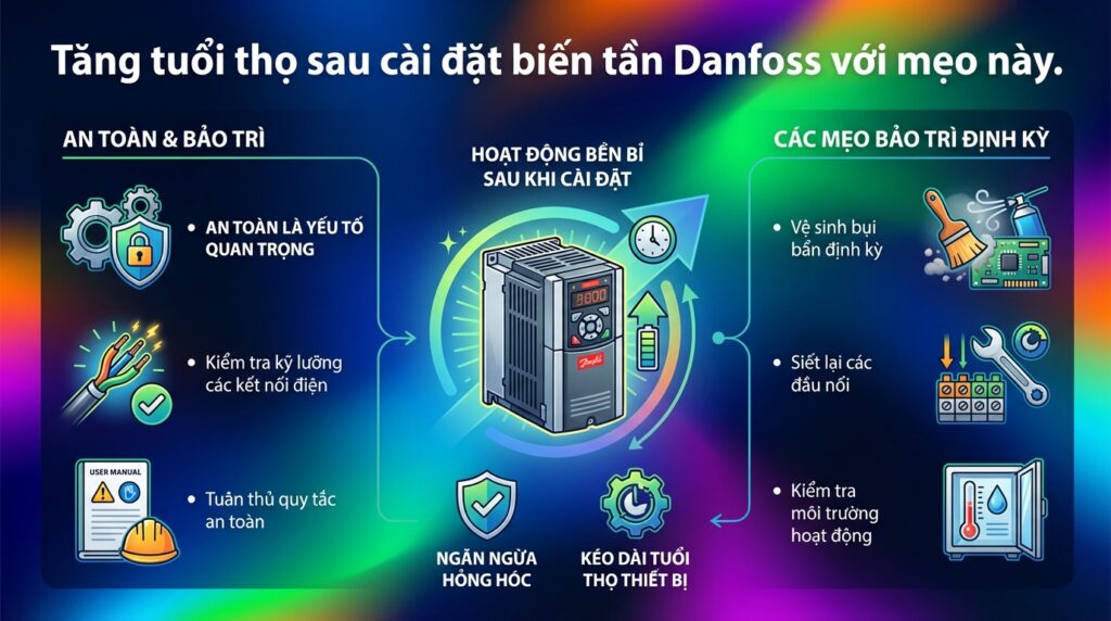 Tăng tuổi thọ sau cài đặt biến tần Danfoss với mẹo này.