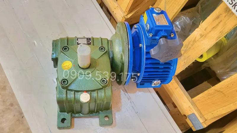 Overall design of the 2-Stage UDL Variator 0.8kW WPDO 70 Worm Gearbox
