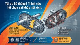 Tối ưu hệ thống? Tránh các lỗi chọn sai khớp nối xích.