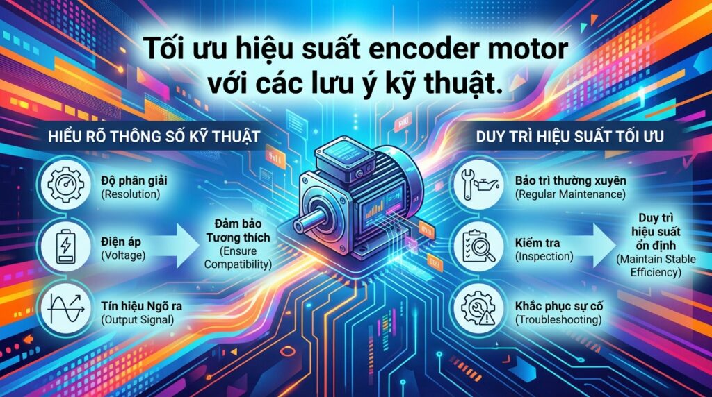 Tối ưu hiệu suất encoder motor với các lưu ý kỹ thuật.