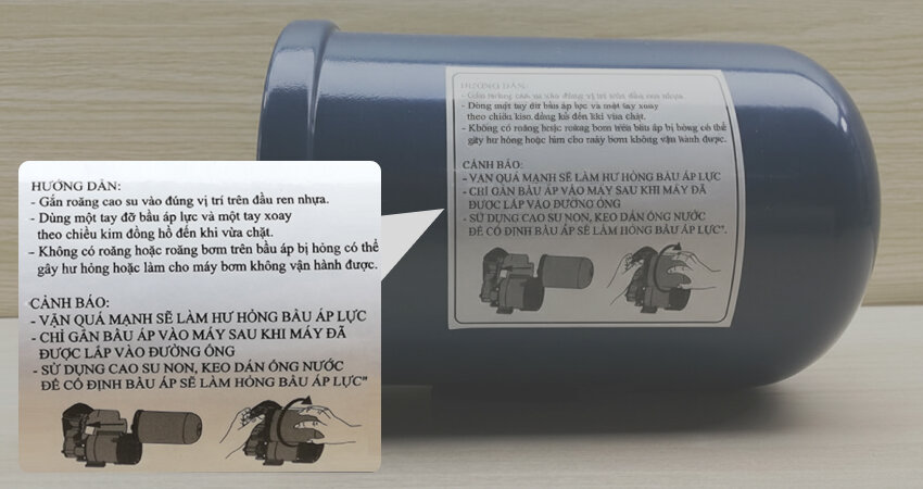 Bình tích áp hỗ trợ duy trì áp lực ổn định và hỗ trợ tối ưu hiệu suất vận hành của motor bơm nước