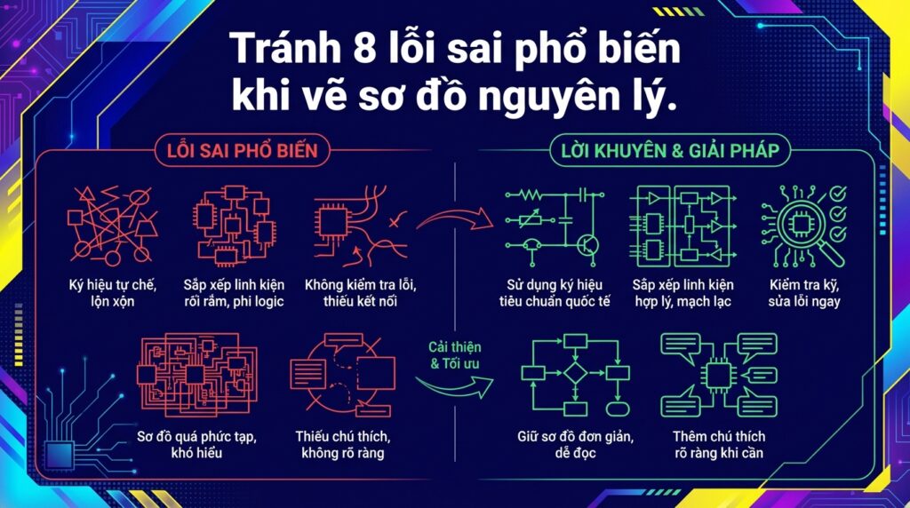 Tránh 8 lỗi sai phổ biến khi vẽ sơ đồ nguyên lý.