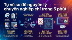 Tự vẽ sơ đồ nguyên lý chuyên nghiệp chỉ trong 5 phút.