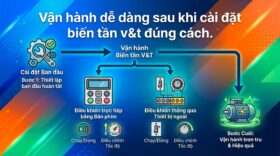 Vận hành dễ dàng sau khi cài đặt biến tần v&t đúng cách.