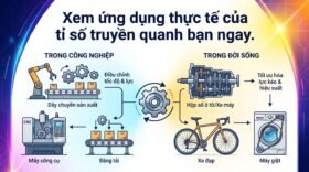 Xem ứng dụng thực tế của tỉ số truyền quanh bạn ngay.