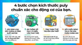 4 bước chọn kích thước puly chuẩn xác cho động cơ của bạn.