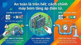 An toàn là trên hết: cách chỉnh máy bơm tăng áp điện tử.
