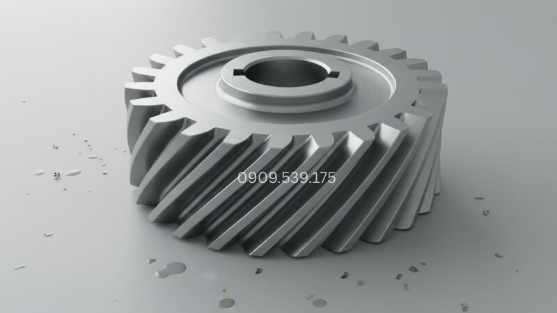 Bánh răng trụ nghiêng giúp truyền động êm ái, chịu tải tốt và thường dùng trong hộp số, máy móc công nghiệp.