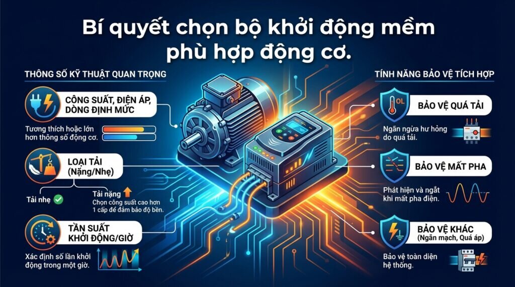 Bí quyết chọn bộ khởi động mềm phù hợp động cơ.