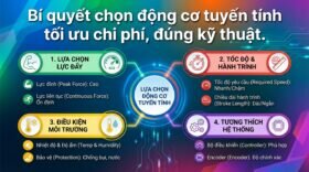 Bí quyết chọn động cơ tuyến tính tối ưu chi phí, đúng kỹ thuật.