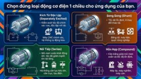 Chọn đúng loại động cơ điện 1 chiều cho ứng dụng của bạn.