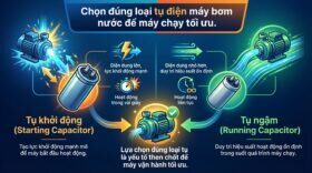 Chọn đúng loại tụ điện máy bơm nước để máy chạy tối ưu.