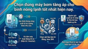 Chọn đúng máy bơm tăng áp cho bình nóng lạnh tốt nhất hiện nay.