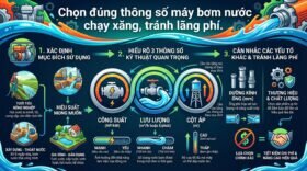 Chọn đúng thông số máy bơm nước chạy xăng, tránh lãng phí.