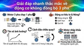 Giải đáp nhanh thắc mắc về động cơ không đồng bộ 3 pha.