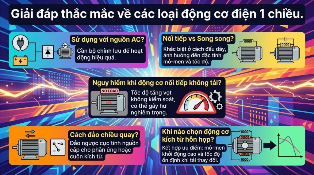 Giải đáp thắc mắc về các loại động cơ điện 1 chiều.