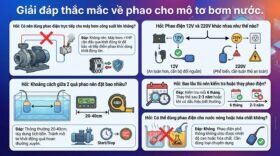 Giải đáp thắc mắc về phao cho mô tơ bơm nước.