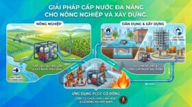Giải pháp cấp nước đa năng cho nông nghiệp và xây dựng.