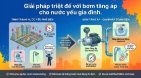 Giải pháp triệt để với bơm tăng áp cho nước yếu gia đình.